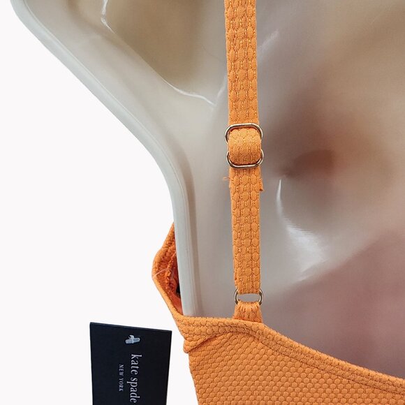 Kate Spade Womens Small Orange Scalloped One-Piece Swimsuit NEW $148 - Picture 9 of 9